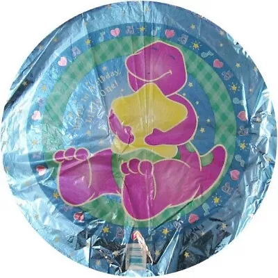 18” First Birthday Barney Mylar Balloon • $2