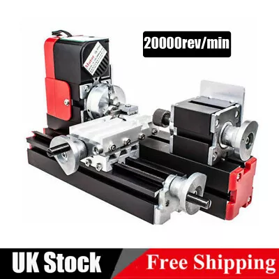 Multifunction Metal Motorized Mini Lathe Machine Miniature DIY Tool 20000rev/min • £167.19