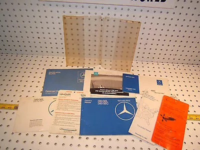 Mercedes 82 380SEC/SEL Owner's 1 Set Of 8 Manual / Paper & Clear Plastic 1 Pouch • $220