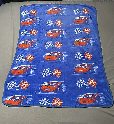 Disney CARS 3 Lightning McQueen Plush Toddler Bed Throw Blanket Round Corner • $34.87