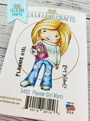 PLANNER GIRL MARCI-La-La Land Crafts Cling Mount Rubber Stamp-Stamping Craft • $12.50
