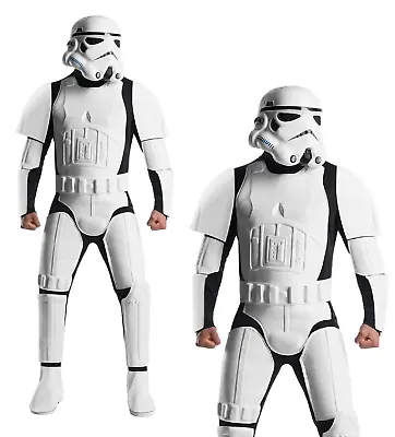 Deluxe Stormtrooper Mens Costume Star Wars Fancy Dress Adults Outfit + Helmet • $113.20