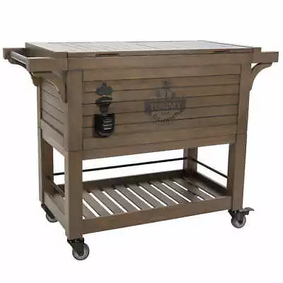 Tommy Bahama 100 Quart Rolling Cooler Beverage Cart Ice Chest Patio Porch NEW • $504.75