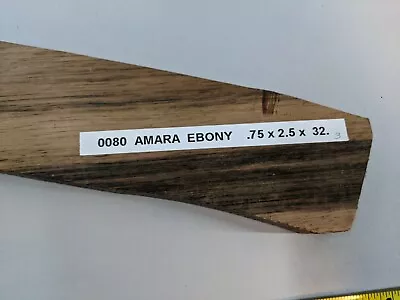 Exotic Amara Ebony Macassar Ebony Flat Sawn S2Sknife Scale Stockinlays • $40