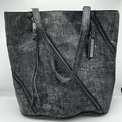 Joe’s Jeans Black Metallic Cloth Bucket Bag Purse • $22