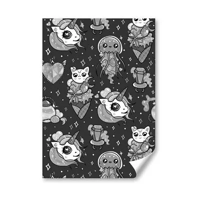 A3 - BW - Kawaii Anime Animals Japanese Poster 29.7X42cm280gsm #38759 • £8.99