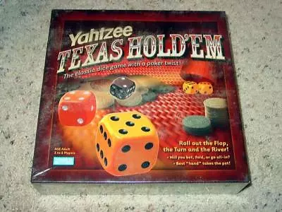 Parker Brothers -  YAHTZEE  - Texas Hold 'Em - Classic Dice Game Poker Twist NEW • $23.99