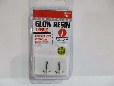 VMC Pro Series Glow Resin Treble Hooks Size 10  12  Or 14 Choose Your Color! NIP • $4.49