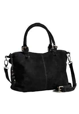 Urban Outfitters (Ecote) Black Suede Leather Zip  Hobo Bag Purse • $49.99