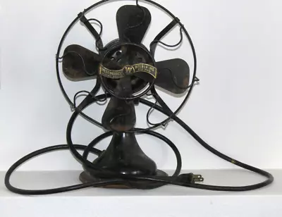 Vintage Westinghouse Whirlwind Fan Black Model 280598 (Circa 1917-1919) • $94.99