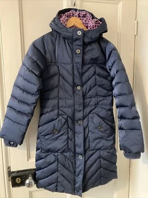 Lands End Girls Down Feather Padded Coat Large Excellent Condition Blue • £32
