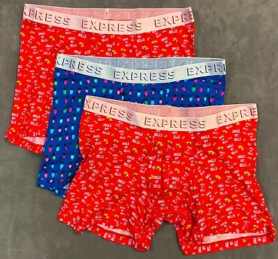 Bb1901xxl New Express Underwear $60 Lot Of 3 Stretch Cotton Boxer Briefs Sz Xxl • $29.99