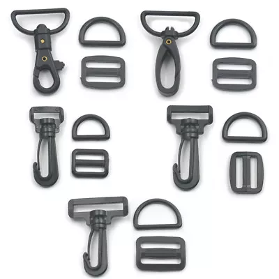 Hook Buckle Swivel Clip Triglides Plastic D Ring Bags Straps Webbing Belt Craft • £1.46