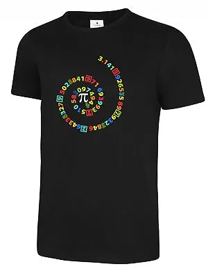 Pi Spiral Number Day T-Shirt Math Pi Symbol Circumference Mathematics Teachers • £9.99