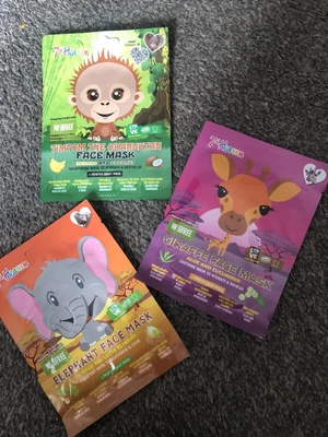 £3.99 • Buy 7th Heaven Animal Face Masks Packs Kids Bundle All Skin Types 🐒🐘🦒