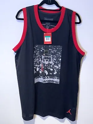 Michael Jordan The Last Shot Photo Mesh Jersey Air Jordan Brand Nike Last Dance • $99.95