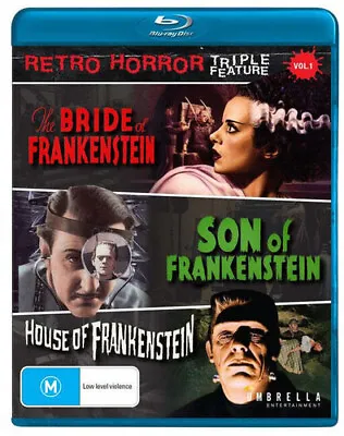 Retro Horror Triple Feature Volume 1: Bride Of Frankenstein / Son Of Frankenstei • $18.25