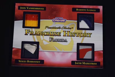 Vanbiesbrouck Luongo Bobrovsky Markstrom 2022-23 In The Crease History Relics /5 • $39.99