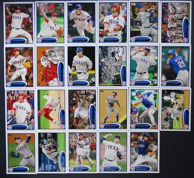 2012 Topps Series 1 & 2  Texas Rangers Team Set Of 23 Baseball Cards • $4