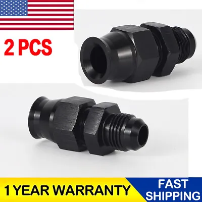 -6AN Male To 3/8  Tube Hardline Fuel Line Adapter Fitting Tubing Compression 2pc • $6.99