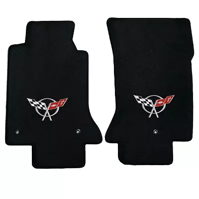 Lloyd Mats Ultimat C5 Corvette Silver Logo Black Front Floor Mats (1997-2004) • $160.99