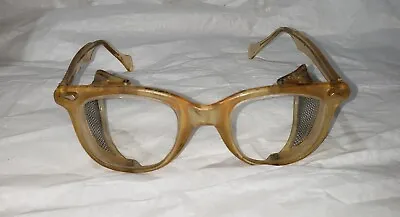 Vintage Antique Safety Military ? Glasses Mesh Shields Gesco • $99