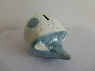 Cute Blue & White David Sharp Rye Money Box Hedgehog. 16cms Long 10cms Tall • £15