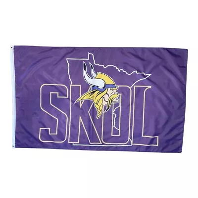 Skol Vikings Flag -  3ft X 5ft Free Shipping • $17.99