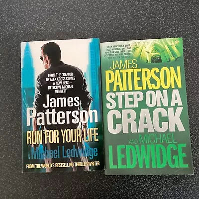 James Patterson & Michael Ledwidge Run For Your Life + Step On A Crack Small Pb • $19.95