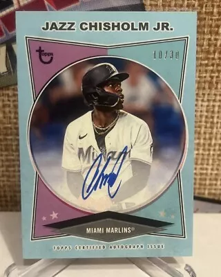 2023 Topps Brooklyn Collection Jazz Chisholm Jr  Autograph 10/30 Marlins • $34.99