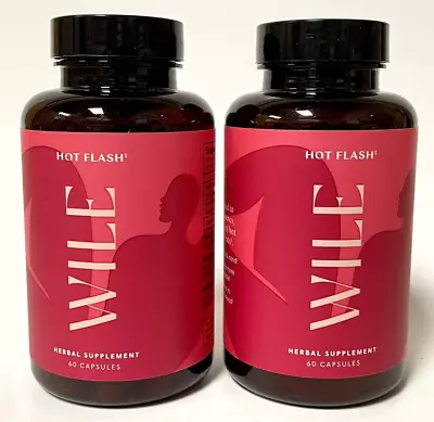 Wile Hot Flash Women's Herbal Supplements 2 Bottles Of 60 Vegan Capsules • $14.99