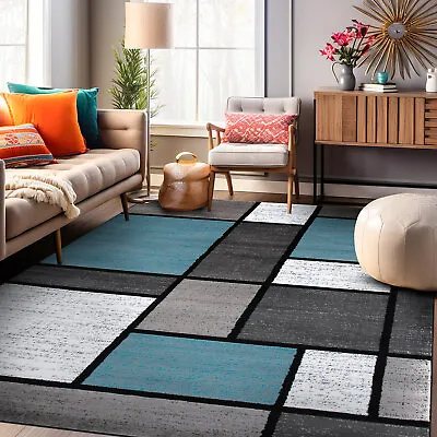 Rugshop Area Rugs Contemporary Modern Boxed Color Block Dining Room Rug New Sale • $159.24
