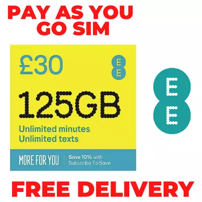 EE SIM Card PAYG Nano/Micro/Standard TRIO SIM CARD Pay As You Go Ee/ee UK • £0.99