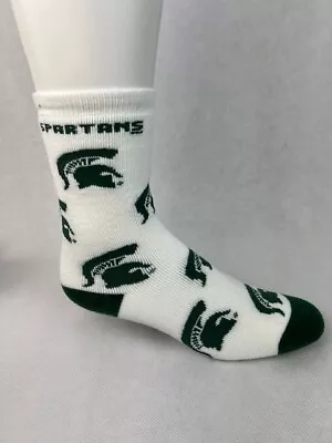 Michigan State Repeat Logo Athletic Socks White Medium • $6.99