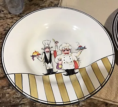 Set Of 4 HD Designs Le Chef Dinner Plates  11” Certified International EUC China • $45