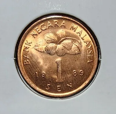 1989 Malaysia 🇲🇾 1 Sen World Foreign Ringgit Coin KM49  High Grade! Lower Mint • $5.99