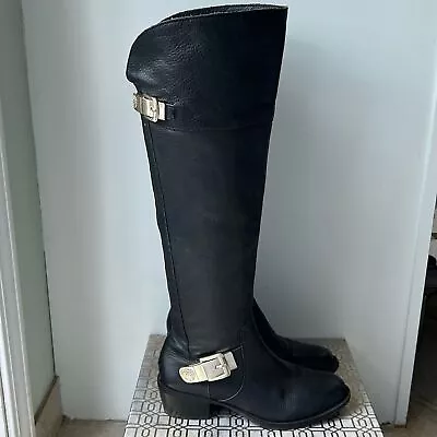 Vince Camuto Knee High Pebbled Leather Riding Boots Women's Size 7.5 • $32.50