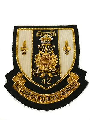 42 Commando Royal Marines Military Blazer Badge Wire Bullion Badge • £11.50
