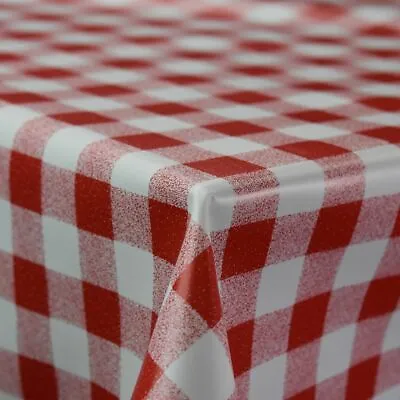 £4.95 • Buy Gingham Check Designer Table Cloth Wipe Clean Vinyl Table PVC Cover Protector