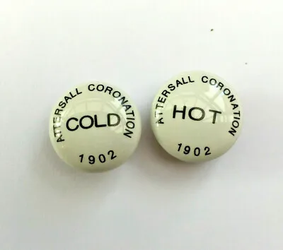  Tap Indices Tops Caps Hot Cold 22.7 Mm 1902 Attersall Coronation          L18 • £17.99