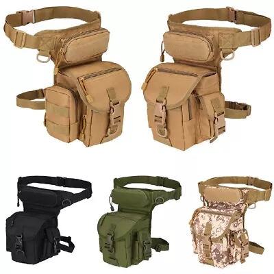 Military Tactical Drop Leg Bag Tool Thigh Pack Leg Rig Utility Pouch Outdoor • $11.99