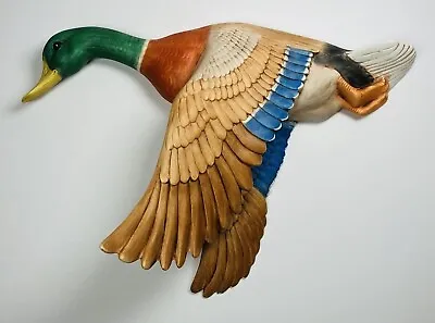 £22.91 • Buy Vintage Atlantic Mold 3D Flying Duck Wall Hanging Plaque Hand Painted READ