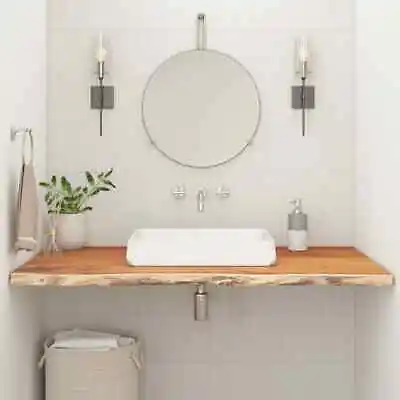Bathroom Countertop Vanity Top Worktop Rectangular Solid Wood Acacia VidaXL • £66.99