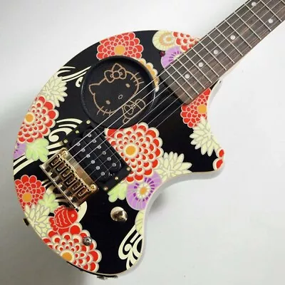 FERNANDES ZO-3 HK '20 KABUKU Electric Guitar W/built-in Amp Hello Kitty Design • $1016.68