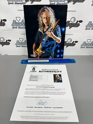 Kirk Hammett Metallica Guitar Signed Autographed 8x10 Photograph-bas Loa Beckett • $349.99