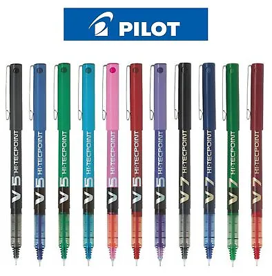 £22.99 • Buy Pilot Hi-Tecpoint V5 / V7 - Liquid Ink Roller Ball Pen Black Blue Red 0.5 / 0.7