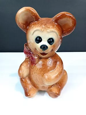 Vintage Royal Copley Baby Nursery Planter Figural Teddybear Ceramic Hand Painted • $22