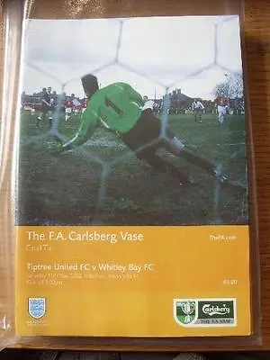 £3.99 • Buy 11/05/2002 FA Vase Final: Tiptree United V Whitley Bay [At Aston Villa] . No Obv