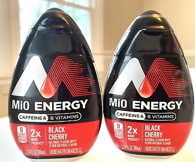 2x MIO VITAMINS LIQUID WATER ENHANCER 0 CAL CAFFEINE  BLACK CHERRY 3.24oz • $13.79