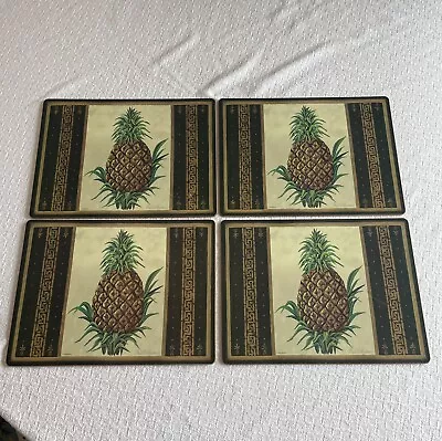 🍍 Set Of 4 - Pimpernel Pineapple Placemats 15.75 /11.75  Cork Fruit Vintage • $18